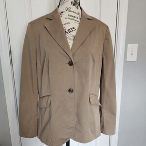 Talbots Tan Blazer Sz 12 Petite Jacket Women’s Coat Business